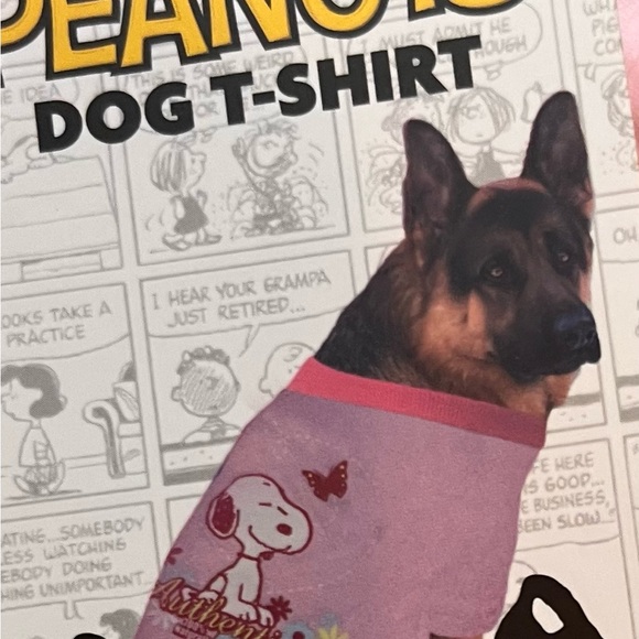 Peanuts Pink Snoopy Dog T-Shirt - Picture 1 of 5